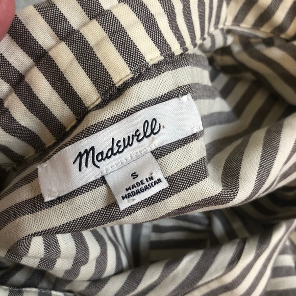 Madewell Tie-Front Shirt in Maitland Stripe Size S - Picture 5 of 8